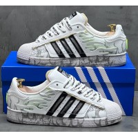 Кроссовки Hellstar x Adidas Superstar 2 White Flame