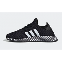 Кроссовки Adidas Deerupt Runner черные с белым