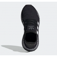 Кроссовки Adidas Deerupt Runner черные с белым