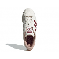 Adidas Superstar White Shadow Maroon