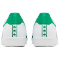 Кеды Adidas Superstar белые с зеленым