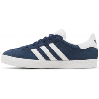 Кроссовки мужские Adidas Gazelle синие с белым