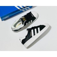 Кеды Adidas Superstar Black White Gold