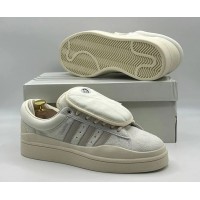 Кроссовки Adidas Bad Bunny x Campus Sail White Grey Suede