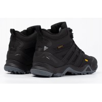 Кроссовки Adidas Terrex Winter Mid Gore-Tex Black Grey утепленные