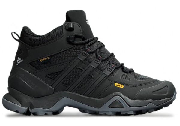 Кроссовки Adidas Terrex Winter Mid Gore-Tex Black Grey утепленные