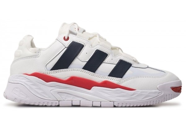 Adidas Niteball White Blue Red белые
