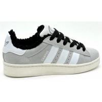Adidas Campus 00s Grey White With Fur зимние