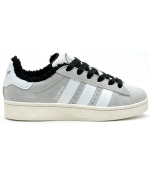 Adidas Campus 00s Grey White With Fur зимние