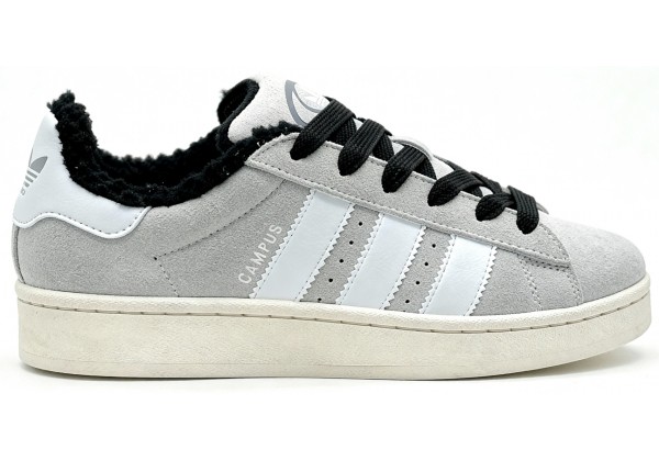 Adidas Campus 00s Grey White With Fur зимние
