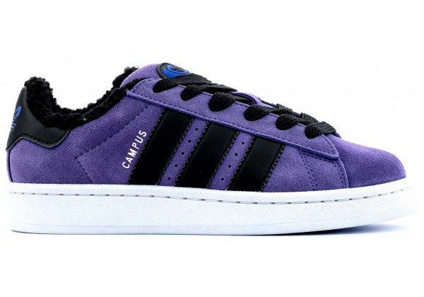 Adidas Campus 00s Purple Black с мехом