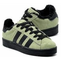 Adidas Campus 00s Green Black With Fur зимние