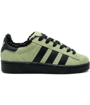 Adidas Campus 00s Green Black With Fur зимние