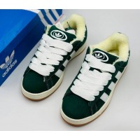 Adidas Campus 00s Dark Green с мехом