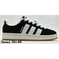 Adidas Campus 00s Core Black с мехом