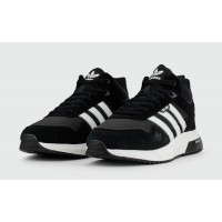 Adidas Retropy F2 Mid With Fur Black White