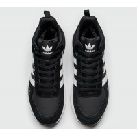 Adidas Retropy F2 Mid With Fur Black White