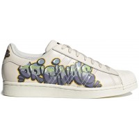 Adidas Superstar White Purple Green