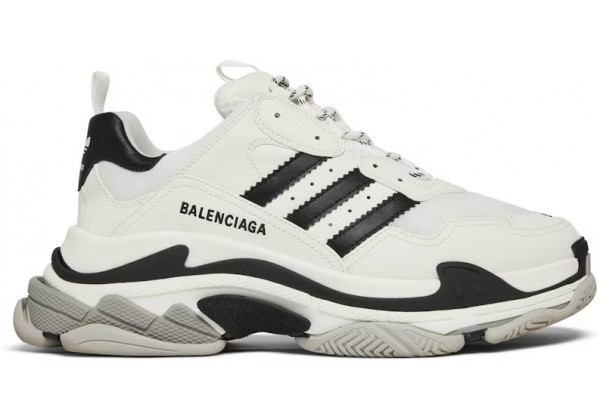 Adidas x Balenciaga Triple S White Black
