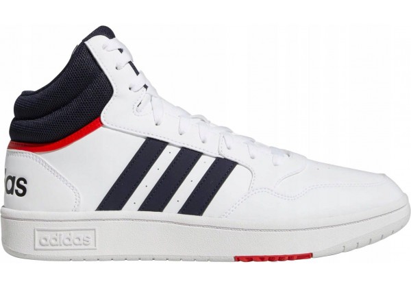 Adidas Hoops 3.0 Mid White Vivid Red