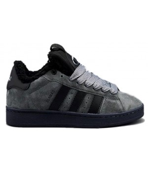 Adidas Campus 00s Dark Grey Black с мехом