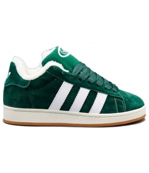 Adidas Campus 00s Dark Green с мехом