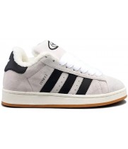 Adidas Campus 00s Crystal White Core Black с мехом