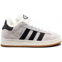 Adidas Campus 00s Crystal White Core Black с мехом