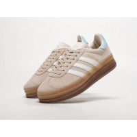 Adidas Gazelle Bold WMNS Beige White Blue бежевые