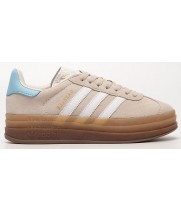 Adidas Gazelle Bold WMNS Beige White Blue бежевые