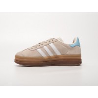 Adidas Gazelle Bold WMNS Beige White Blue бежевые