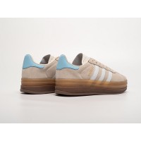 Adidas Gazelle Bold WMNS Beige White Blue бежевые