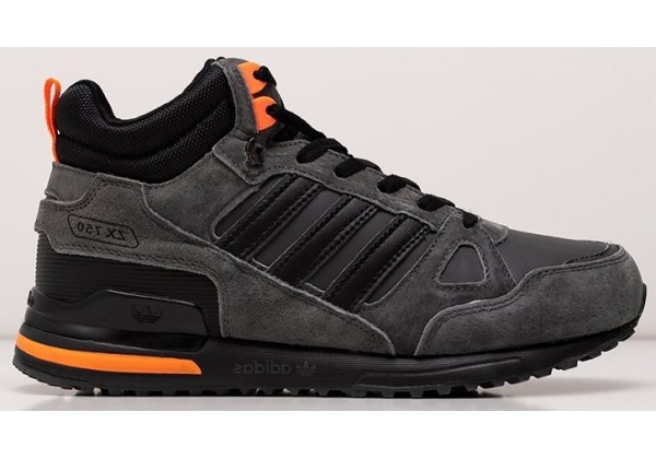 Adidas ZX 750 Hi Winter Grey Black Orange серые