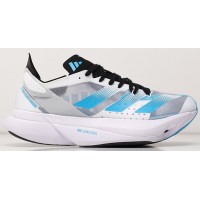 Adidas Adizero Adios Pro 3 White Grey Blue белые