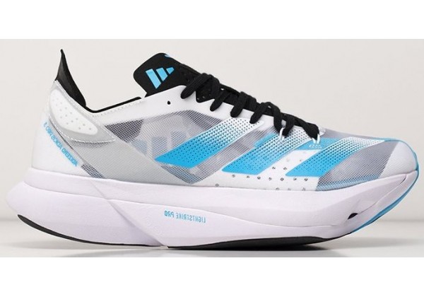 Adidas Adizero Adios Pro 3 White Grey Blue белые