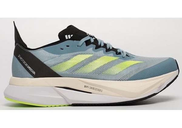 Adidas Adizero Boston 12 Wonder Blue Lucid Lemon голубые