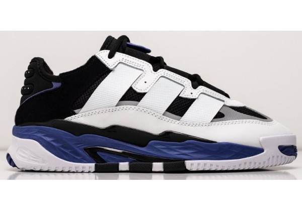 Adidas Niteball White Black Blue белые