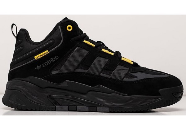 Adidas Niteball Hi Winter Black Yellow черные