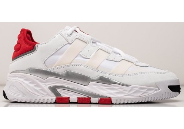 Adidas Niteball White Red белые