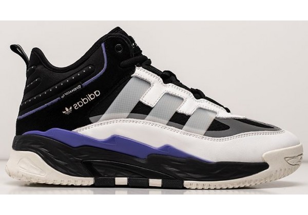 Adidas Niteball Hi Winter White Black Purple белые