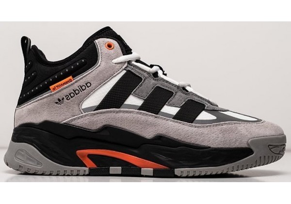 Adidas Niteball Hi Winter Grey Black Orange серые