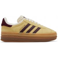 Adidas Gazelle Bold Almost Yellow Maroon