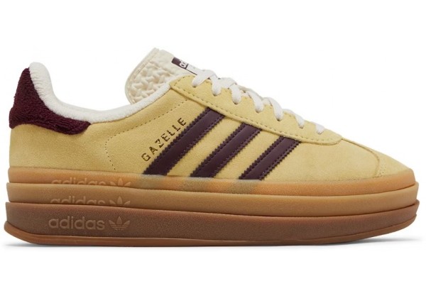 Adidas Gazelle Bold Almost Yellow Maroon