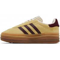 Adidas Gazelle Bold Almost Yellow Maroon