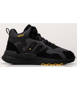 Adidas Nite Jogger Hi Winter Black Yellow черные