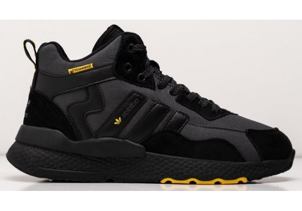 Adidas Nite Jogger Hi Winter Black Yellow черные