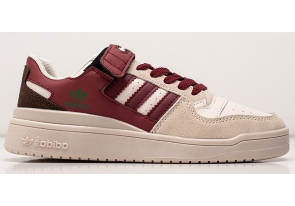 Adidas Forum Low Burgundy Beige White