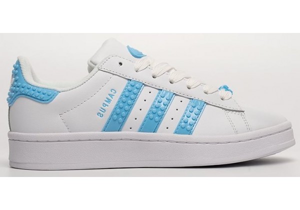 Adidas x LEGO x Campus WMNS Leather White Blue