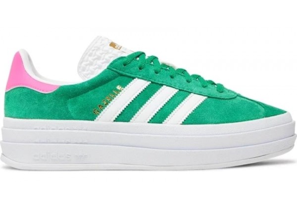 Adidas Gazelle Bold Green Lucid Pink