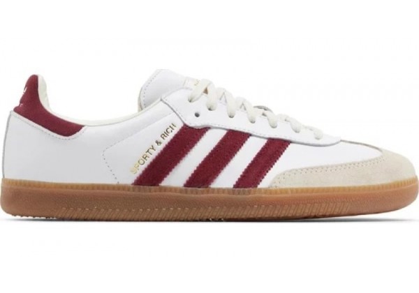 Adidas Samba Sporty & Rich White Collegiate Burgundy